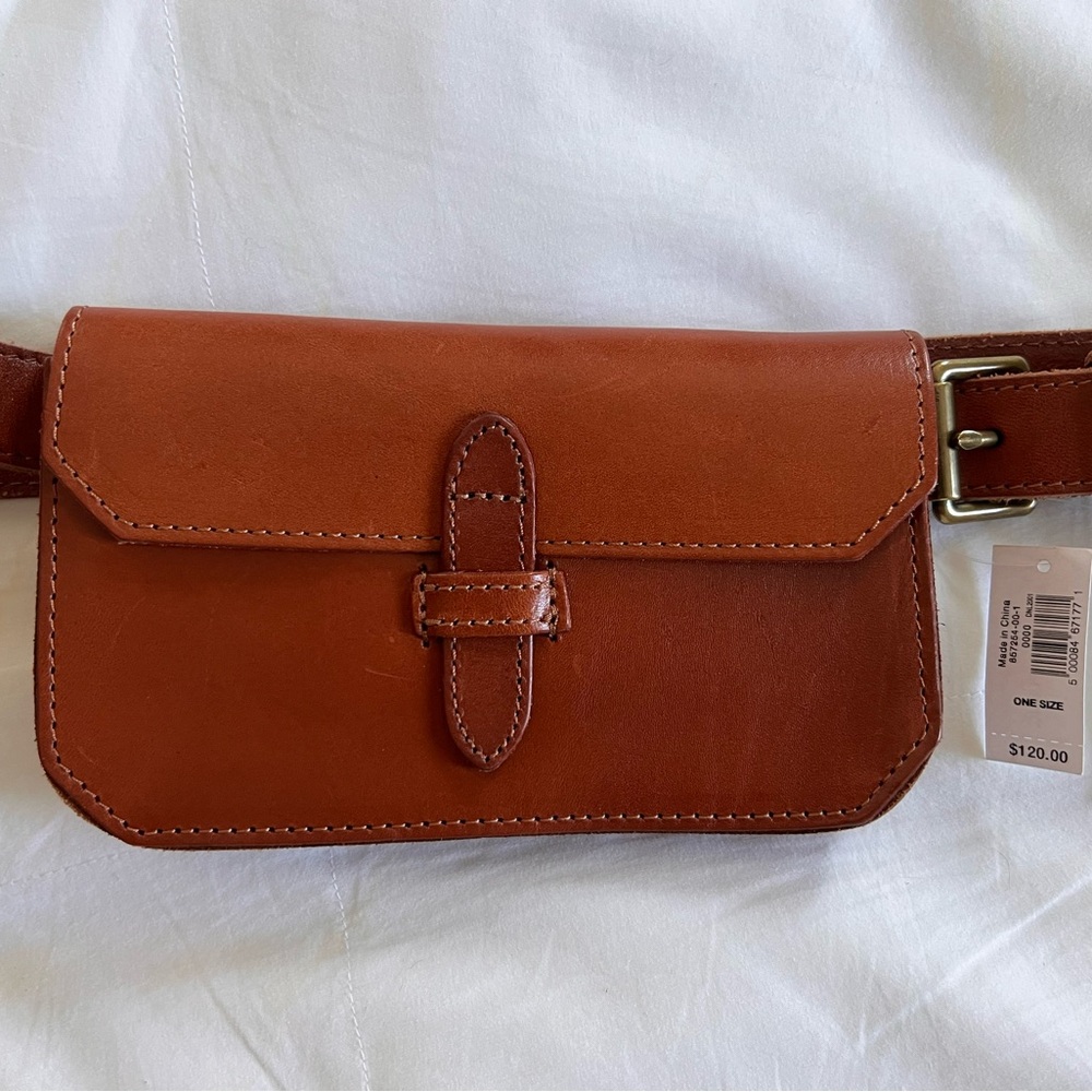 Banana Republic Brown Leather Belt Bag-new with tags